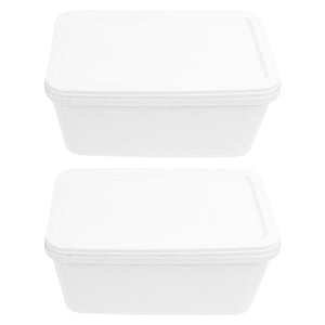 2pcs 3 Litres Réfrigérateur de stockage de crème glacée Congelateur de crème glace Tub