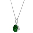 thumbnail image 3 of 2 ct Brilliant Round Cut Solitaire Simulated Emerald 14k White Gold Pendant with 18" Chain, 3 of 4