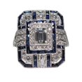 thumbnail image 2 of Xinyolin Circlet Rhinestone Inlaid Exquisite Lightweight Ring - Ethic Style Engagement Accessory, 2 of 7
