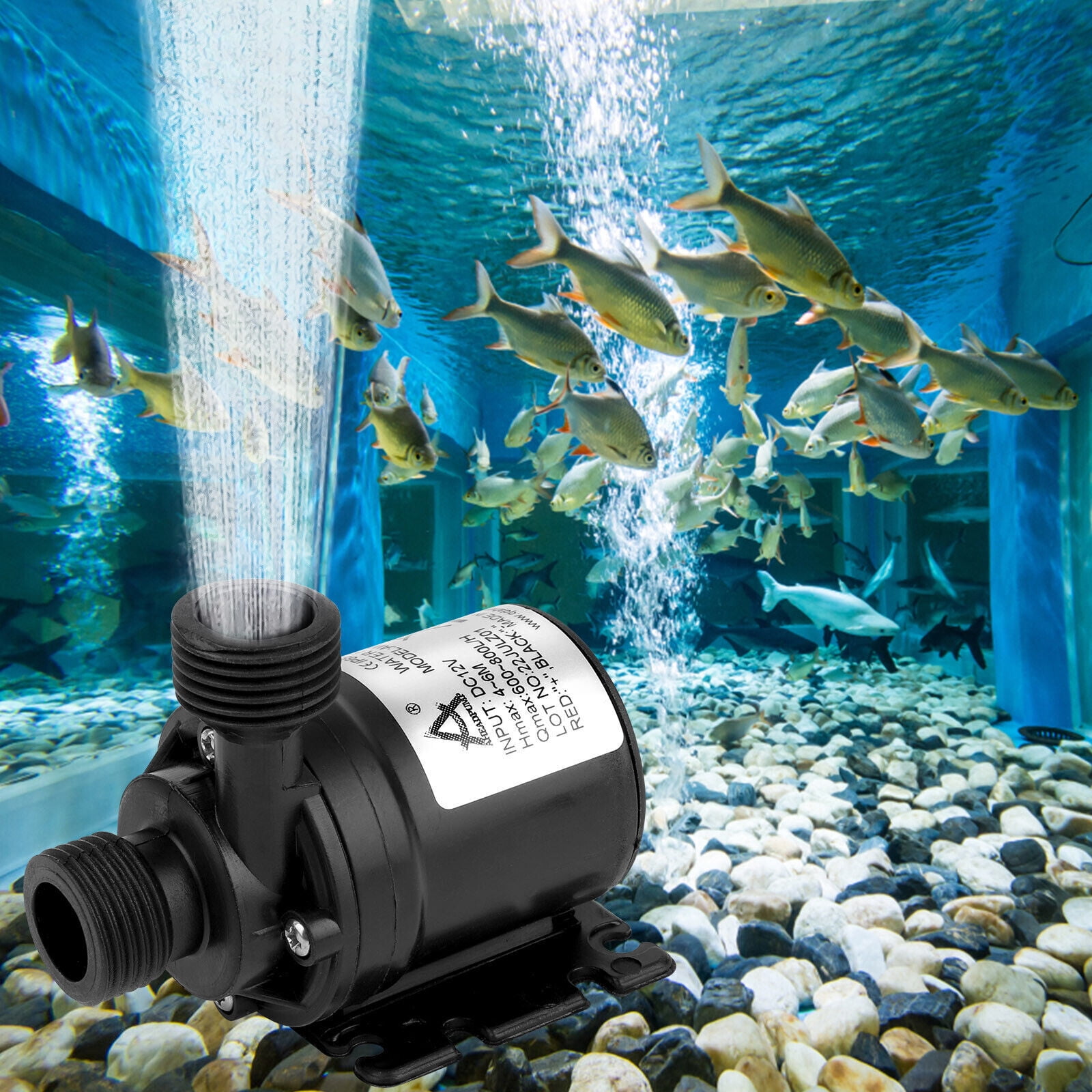 12V High Pressure 800L/H Brushless Submersible Water Pump Automatic Self-priming