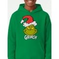 thumbnail image 4 of The Grinch Kids Graphic Fleece Hoodie, Mischievous Smile, Sizes 4-18, 4 of 5