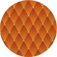 thumbnail image 1 of Ahgly Company Indoor Round Patterned Neon Orange Area Rugs, 3' Round, 1 of 6
