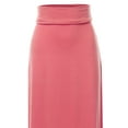 thumbnail image 4 of A2Y Women's Basic Foldable High Waist Floor Length Maxi Skirts Desert Rose XL, 4 of 5