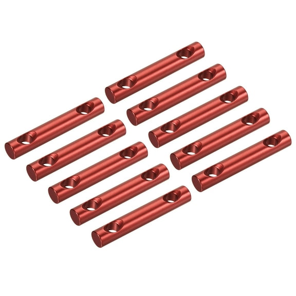 Uxcell 60mm 2 Hole Aluminum Camping Tent Rope Adjusters Cord Tensioners Red 10 Pack