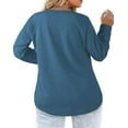 thumbnail image 5 of Fantaslook Plus Size Sweatshirts for Women Crewneck Casual Tunic Tops Long Sleeve Shirts, 5 of 9