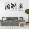 thumbnail image 4 of Black and White Wall Art Decor for Bedroom, 3 Pieces Abstract Lines Painting Canvas Print Artwork, Minimalist Home Decoration for Living room Bathroom (12x16 Inch x3)\u2026, 4 of 6