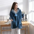 thumbnail image 3 of Wweixi Poncho Blanket For Women Effortlessly Combine Fashion And Function Soft blue 1Set, 3 of 6