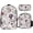 Color-3, variant on Purple Floral Vintage Pattern Backpack Bookbag Students Bags S Rucksack Lunch Bag Pen Bag Three-Piece Set