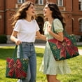 thumbnail image 2 of HUIACONG Bow Snowflake Christmas Quilted Shoulder Tote Bag for Women Large Capacity Featherlight Handbag for Holiday Shopping, Travel and Daily Use with Spacious Interior, 2 of 7