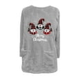 thumbnail image 4 of AGWOLF Christmas Plush Sweatshirts for Women Funny Gnomes Print Xmas Tops Warm Fleece Long Sleeve Shirts Fuzzy Holiday Festival Sweaters, 4 of 4