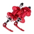 thumbnail image 1 of koolsoo 1 Pair Bike Front & Rear Hub Disc Brake Hub Set 36Hole w/ Quick Release Red, 1 of 6