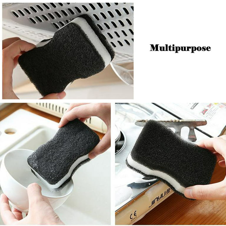 Kitchen dish washing sponge (x5) – black:basic