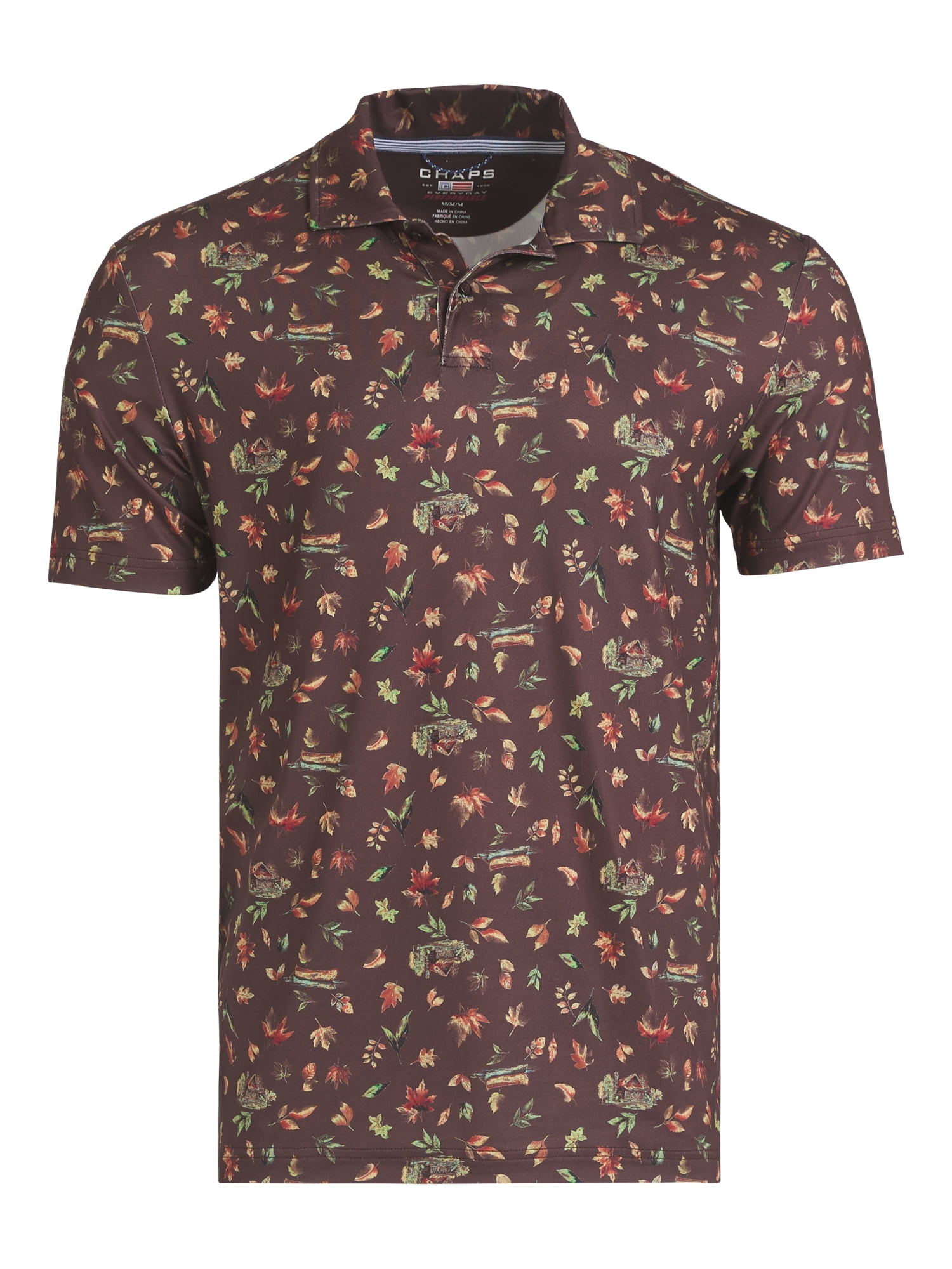 Chaps Men’s and Big Men’s Everyday Performance Printed Polo, Sizes S–2XL