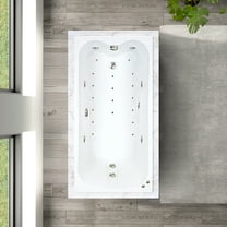 WaterTech Acrylic 60 in. x 32 in. Ultra Drop-In Whirlpool and Air Bath Combination Tub - White