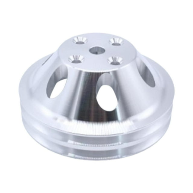Bomba larga de polea,Polea de bomba de agua Bomba larga Aluminio Reemplaza,Polea de bomba de agua larga de 2 ranuras Accesorios