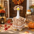 thumbnail image 2 of Ccwuwei Fall Porch Goose Outfits, Waterproof Maple Leaf Pumpkin Floral Dress Outfit Set, Lace Trims Seasonal Casual Costumes, Porch Decor & Holiday Dress Up - Orange, 2 of 9