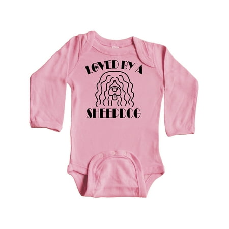 

Inktastic Sheepdog Pet Gift Gift Baby Boy or Baby Girl Long Sleeve Bodysuit