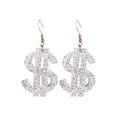 thumbnail image 1 of Dollar Sign Shape Earrings Modern HipHop Accessory for Everyday Wear - Acrylic Craftsmanship and Symbolic Design for All Ages, 1 of 7