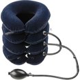 thumbnail image 2 of Collarín cervical inflable con tracción cervical y 4 capas, collarín cervical ajustable, 35 x 25 cm, azul marino, 2 of 3