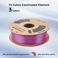 thumbnail image 6 of Comgrow Silk Shiny Rainbow Multi-Color 3D Printer Filament, Comgrow 3D Printing Materials Silk PLA 1.75mm, 3D Printing Filament +/-0.02mm, 250g X 4 Spool, 6 of 6
