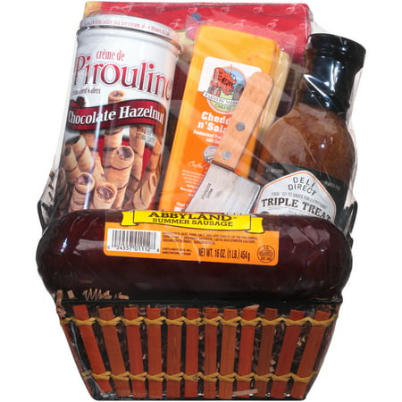 Deli Direct Wisconsin Cheese Sausage Small Gift Basket 6 Pc