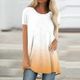 thumbnail image 2 of Xihbxyly Blouses for Women, Women's Oversized T Shirts Round Neck Leisure Short Sleeve Print Tops Summer Casual Loose Blouse T-Shirts, 2 of 5