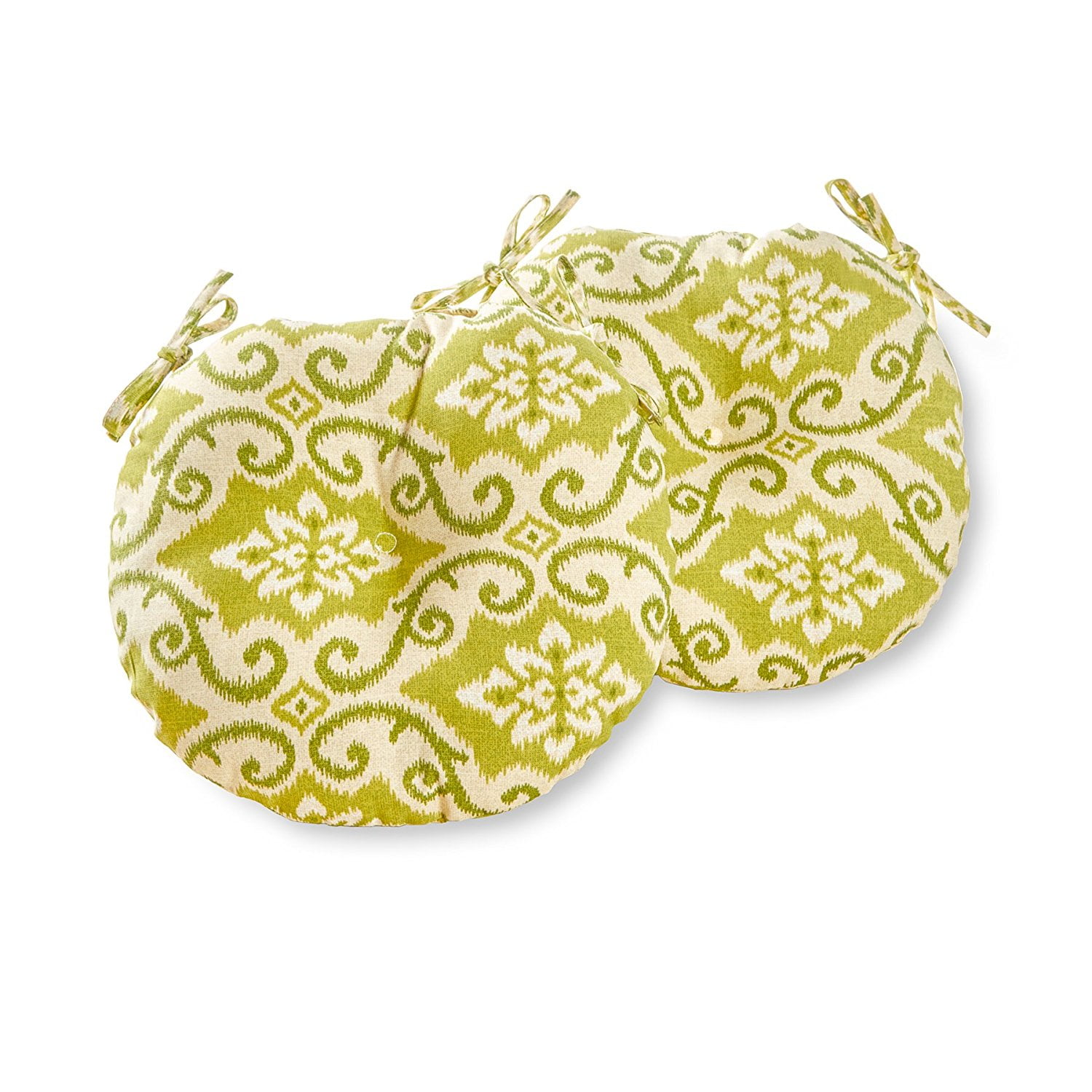 Round Indoor Outdoor Bistro Chair Cushion 15 Inch Sham Set Of Round Indoor Outdoor Bistro Chair Cushion 15 Inch Sham Set Of 2 Uv Resistant Fabrics 100 Polyester By Greendale Home Fashions From Usa