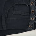thumbnail image 7 of JGGSPWM Womens Ripped Hole Bandage Pants Denim Shorts Eyelet Lace Up Shorts Sexy Club Shorts Summer Y2k Shorts Pant Black S, 7 of 7