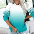 thumbnail image 4 of Fsqjgq Crewneck Sweatshirt for Women Fashion Gradient Color Hoodies Casual Loose Lightweight Basic Tops Fall Pullover Blouse Mint Green Xl, 4 of 5