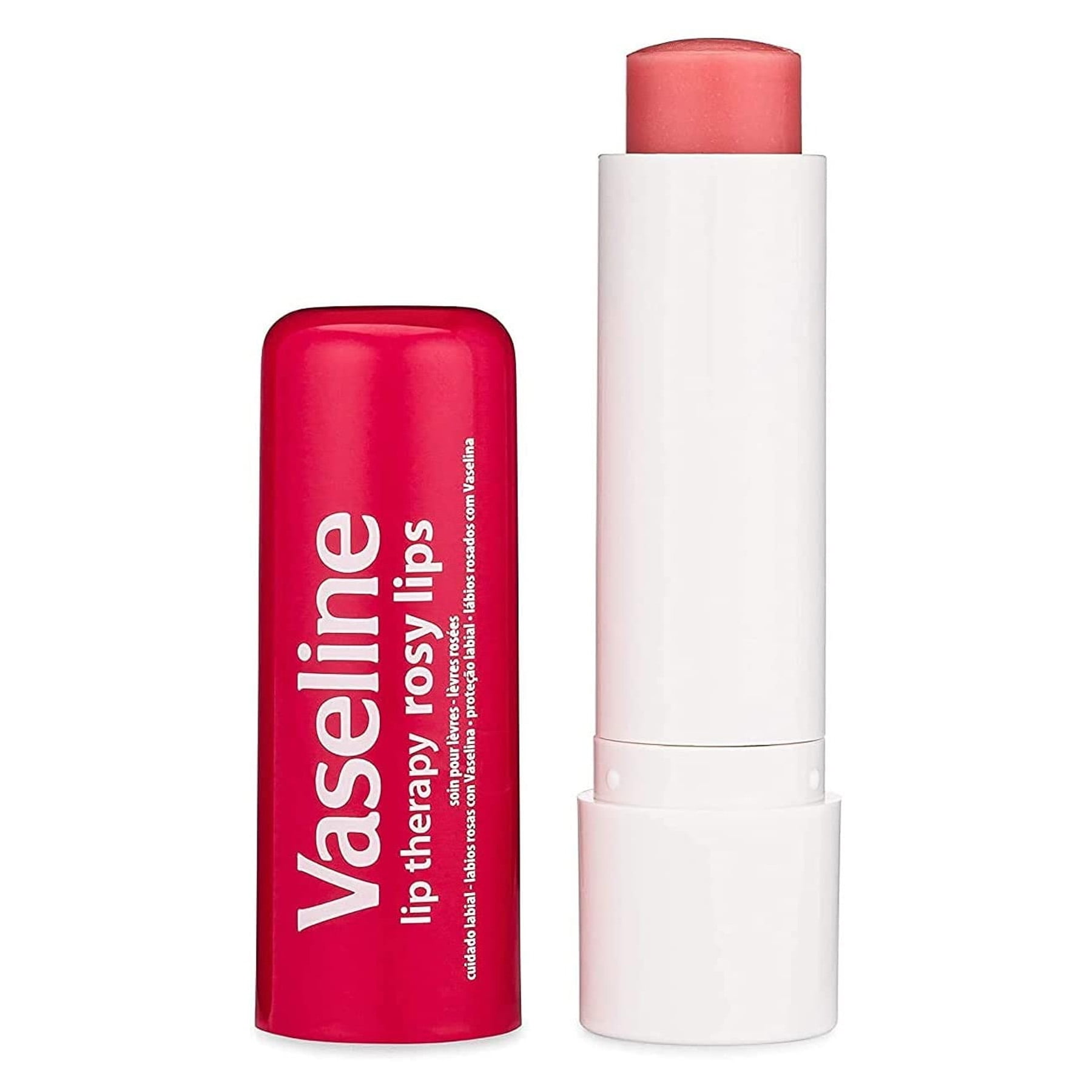 Vaseline Lip Balm Therapy Care Rosy, for Softer and Smother Lips, 0.16 oz 1 Stick