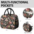 thumbnail image 6 of Womens Pioneer Flower Floral Print Pattern Lunch Box for Work,Insulated Lunch Bag for Women,Loncheras Para Mujer,Leakproof Adult Lunch Bag for Work,Beach,Travel,Picnic,Camping, 6 of 7