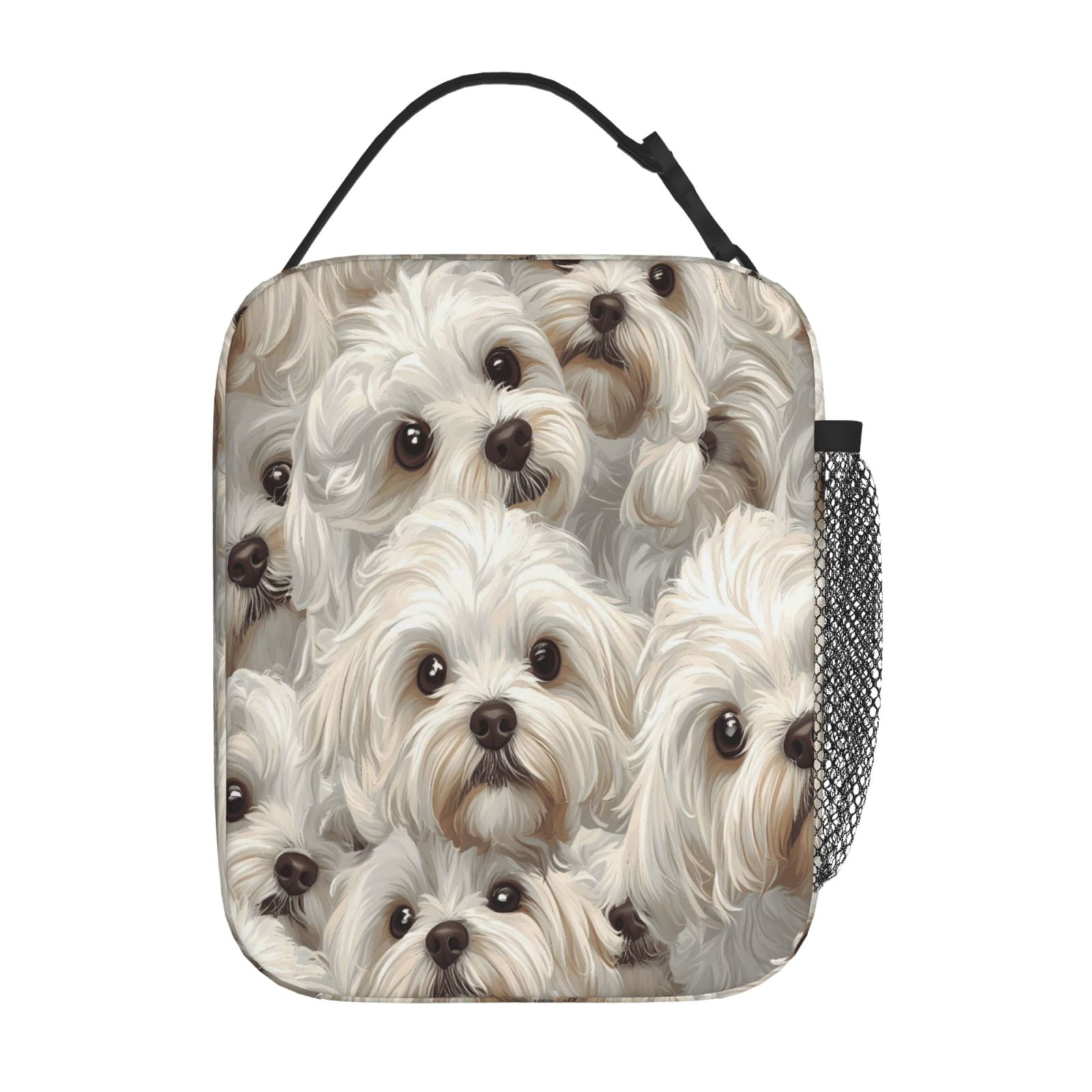 Lunch Bag For Women Men Insulated Portable Lunch Box Bento Box Office Picnic Travel Cooler Bag Cute Puppy