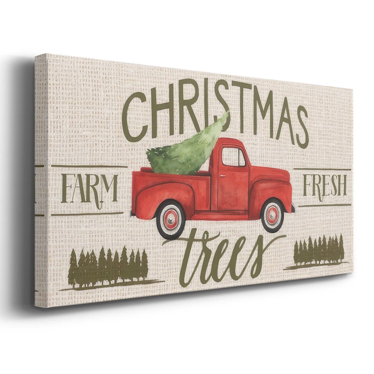 Christmas on the Farm Collection C- Gallery Wrapped Canvas