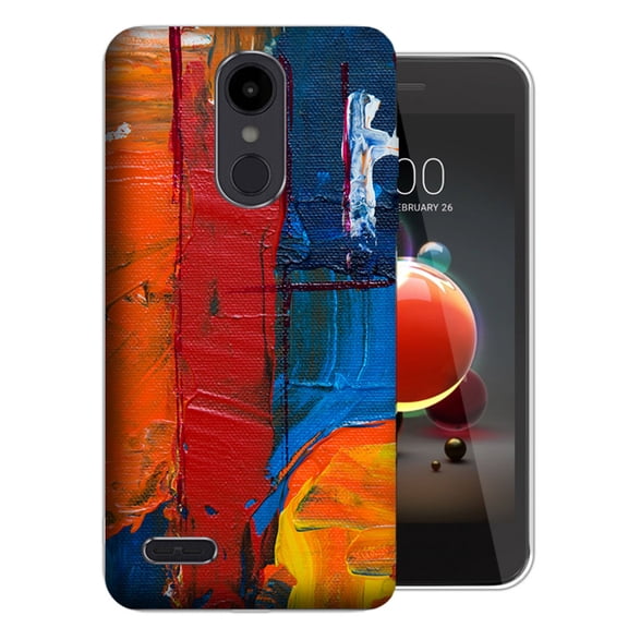 MUNDAZE LG Stylo 4 / Stylo 4 Plus Design Case - Orange Red Oil Painting Design Skin Phone Case Cover