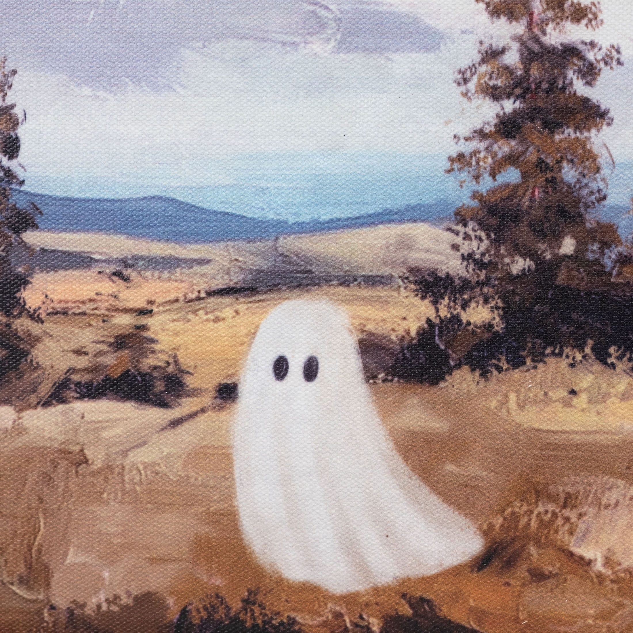 Countryside Ghost Framed Wall Art, Multicolor, 12" x 8.1", Halloween by Way To Celebrate