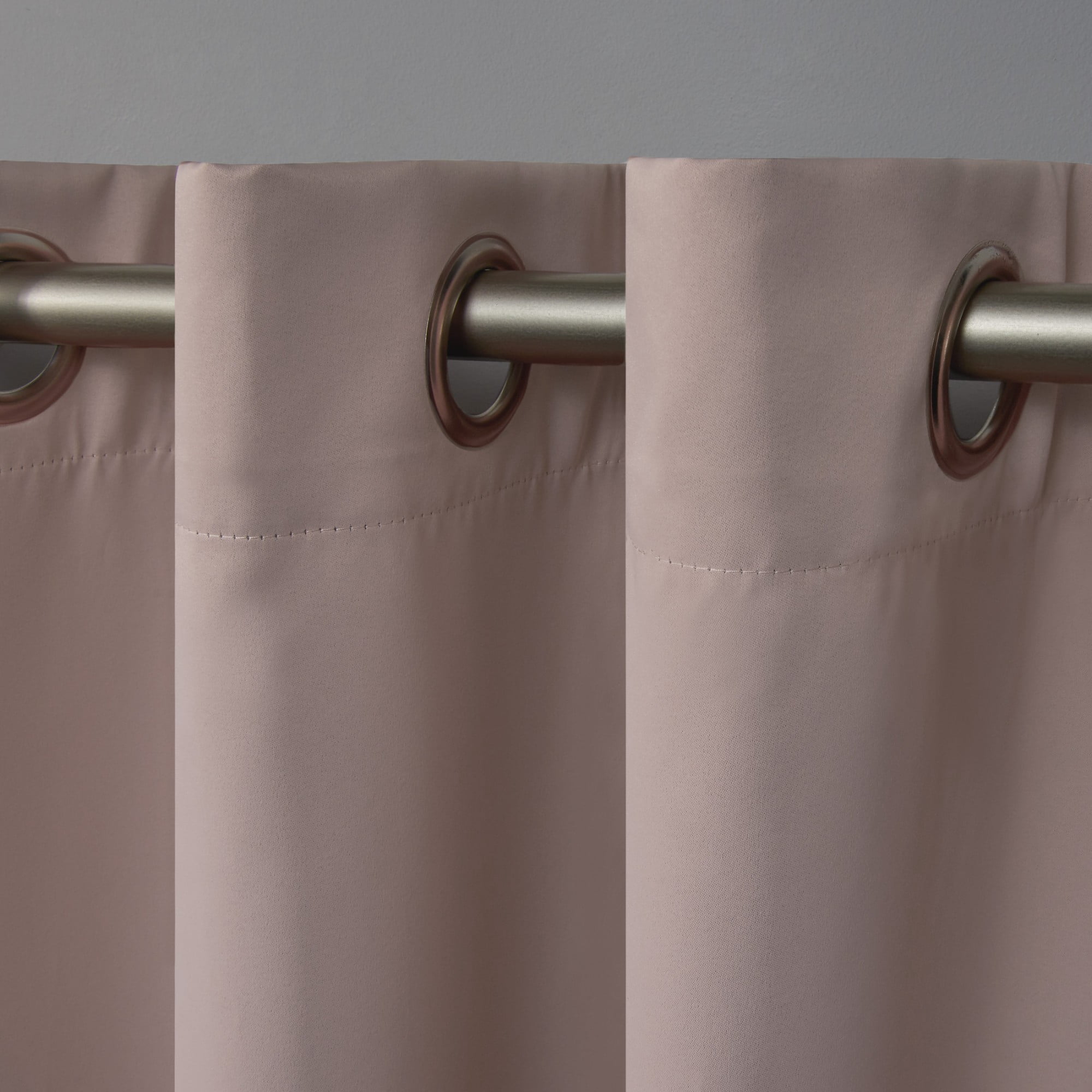 Exclusive Home Academy Total Blackout Grommet Top Curtain Panel Pair, 52"x84", Blush
