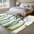 thumbnail image 4 of Teal Eucalyptus Leaves Area Rug 5x8 FT, Non Slip Bedroom Throw Carpet, Botanical Vase Birds Washable Soft Floor Carpet Non-Shedding Rug for Living Room Nursery Dorm Office, 4 of 9