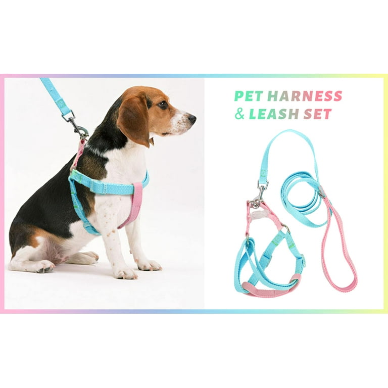 Homelove Dog Harness u0026 Leash Set Adjustable No Pull Safe Nylon Pet Harness  with Leash for Outdoor Walking for Small to Medium Dog - Walmart.com