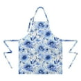 thumbnail image 2 of Pioneer Flower Floral Print Pattern Apron-Garden Aprons for Women with Pockets-Cotton Linen Waterproof Kitchen Cooking Gardening Aprons Adjustable for Kitchen,Cooking,BBQ and Salon 33x27 Inch, 2 of 7