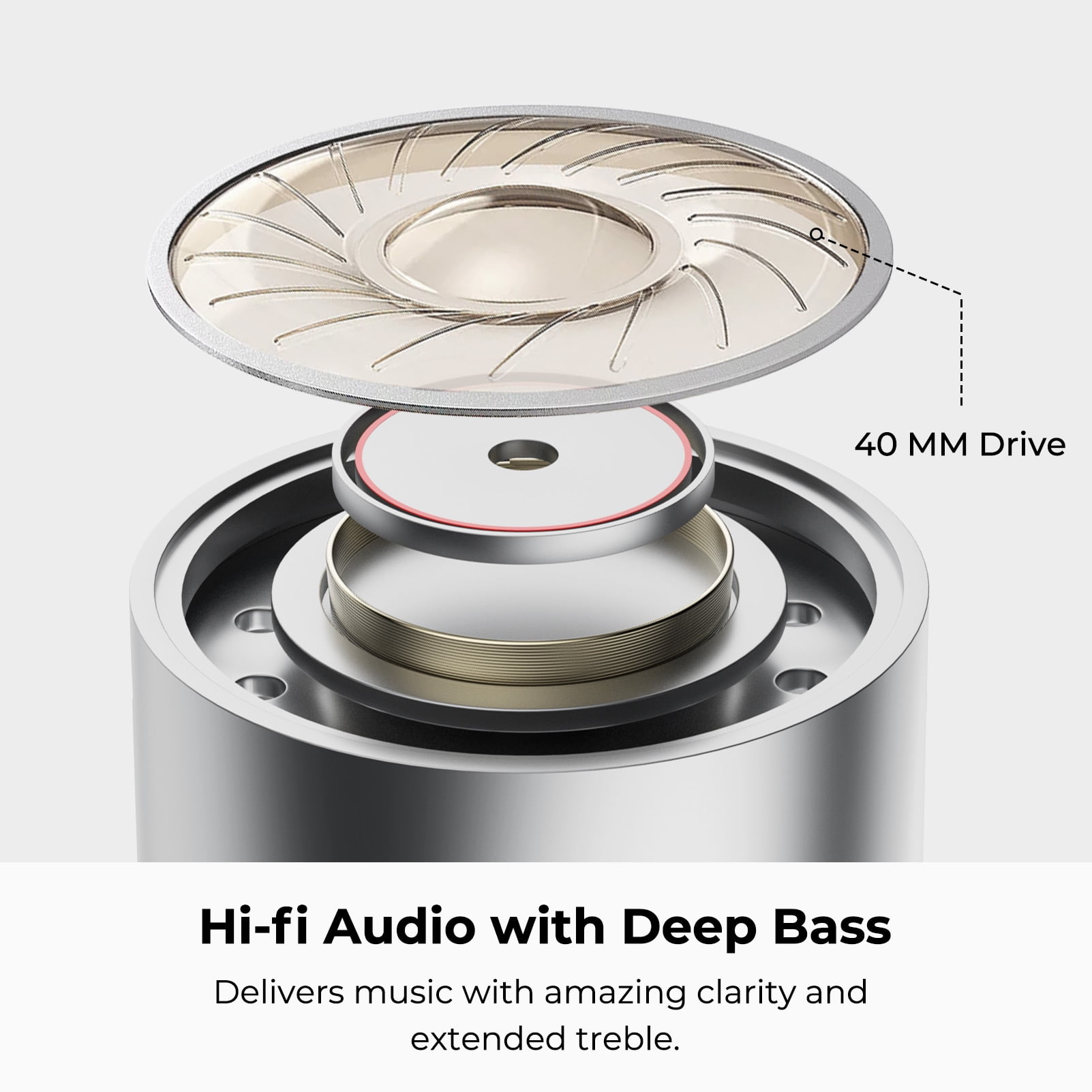 Hybrid Active Noise Cancelling Headphones Wireless Bluetooth Headphones Deep Bass Bluetooth 5.2 Comfort Fit with 30H,Black