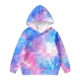 thumbnail image 4 of Kiijoy Toddler Girls Galaxy Starry Sky Hoodie Casual Pullover Hooded Sweatshirt, Sizes 3-4, 4 of 5