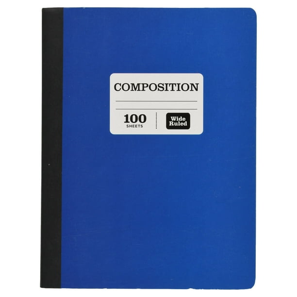 Pen + Gear Composition Book, Wide Ruled, 100 Pages, 7.5" x 9.75", Color