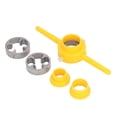 thumbnail image 2 of Juego de 6 roscadores de tubos de PVC de 1/2, 3/4 y 1 pulgada NPT, kit de herramientas de fontanería para tubos PPR domésticos., 2 of 14
