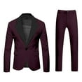 thumbnail image 5 of Fgnfyis Men's Suits for Events Parties Weddings and Everyday Wear Slim Fit with Stylish Neckline Design Versatile Year Round Attire for Modern Men Trousers Sets S, 5 of 5