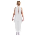 thumbnail image 2 of Haitryli Kids Girls Hater Lyrical Contemporary Dance Dress High Low Skirt Floral Lace Leotard Sleeveless Ballet Dancewear White 6, 2 of 7