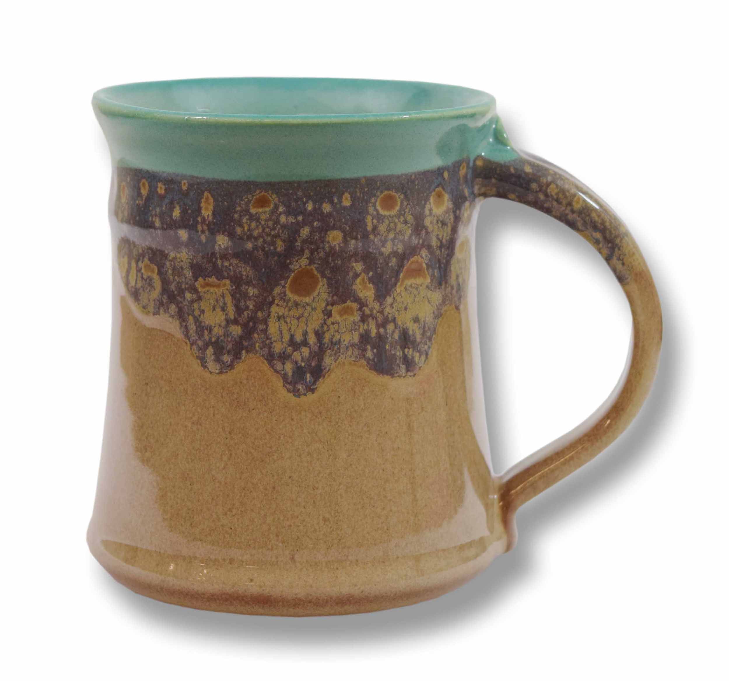 Clay In Motion Handmade Ceramic Medium Mug 16oz Island Oasis