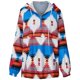 thumbnail image 4 of Sudadera con Capucha Manga Larga Cuello en V Estampado Cremallera Cordón Sudadera con Capucha Informal de Moda para Mujer, 4 of 8