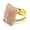 Sun Stone, variant on 1pc Crystal Ring Rectangle Faceted Chakra Gemstone Quartz Jewerly Gift Healing-Obsidian-1PC (Random Pick)
