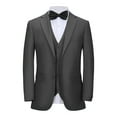 thumbnail image 2 of Beauty-Emily Men's British Style Double Breasted Slim Suit Business Three Piece Jacket Vest Pants Men's Business Gentleman High Quality Men's Suit Wedding Party, 2 of 7