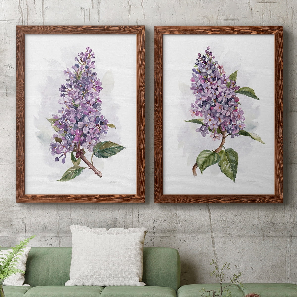 Awash in Lilac I - Premium Framed Canvas 2 Piece Set - Ready to Hang